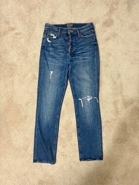 MOTHER The Dazzler Button Fly Ankle — Natural Born Trouble size 28 like new